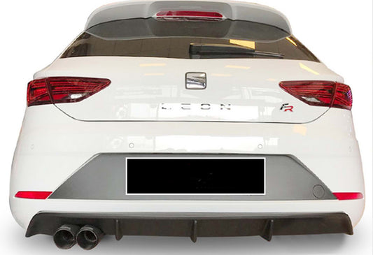Rear Diffuser DPT V-4 (2017-2020, Gloss Black) for Seat Leon 2013-2020 - image 1
