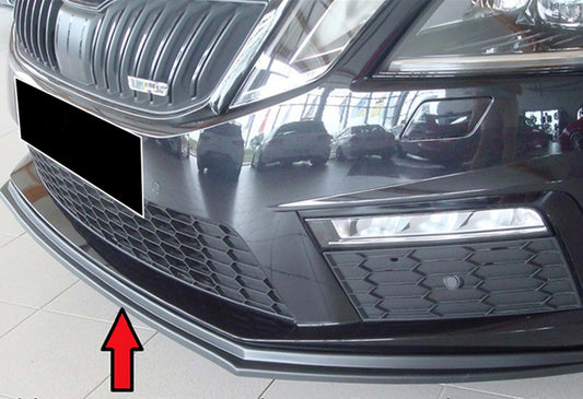 Front Lip DPT V-2 (2017-2019 RS, gloss black) for Skoda Octavia III A7 2013-2019 - image 1