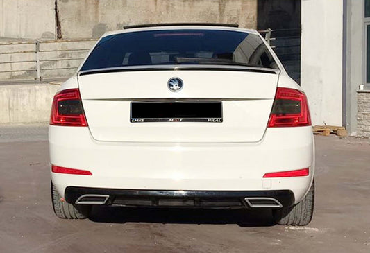 DPT V-4 rear diffuser (SD, gloss black) for Skoda Octavia III A7 2013-2019 - image 1