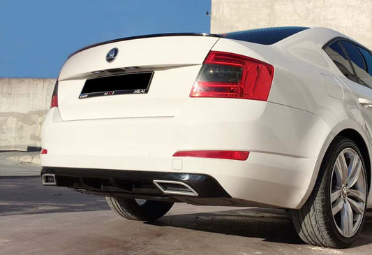 DPT V-4 rear diffuser (SD, gloss black) for Skoda Octavia III A7 2013-2019 - image 2
