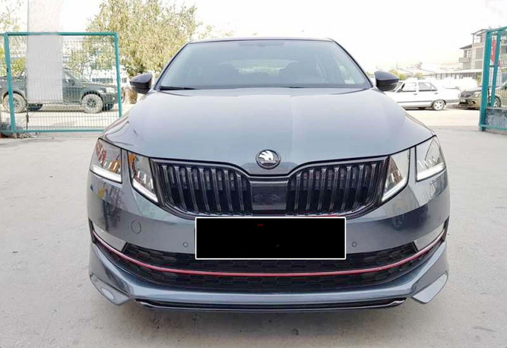 Front Lip DPT V-1 (2017-2019, Paintable) for Skoda Octavia III A7 2013-2019 - image 1
