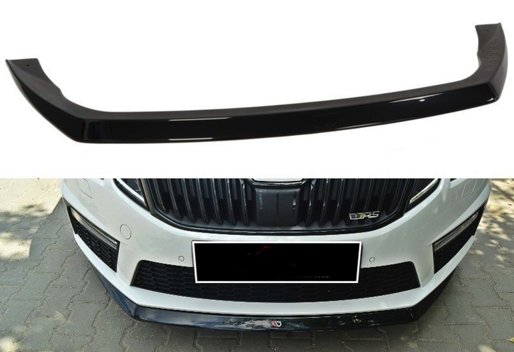 Front Lip DPT V-3 (2013-2017 RS, Gloss Black) for Skoda Octavia III A7 2013-2019 - image 1