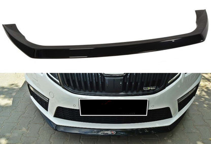 Front Lip DPT V-3 (2013-2017 RS, Gloss Black) for Skoda Octavia III A7 2013-2019 - image 1
