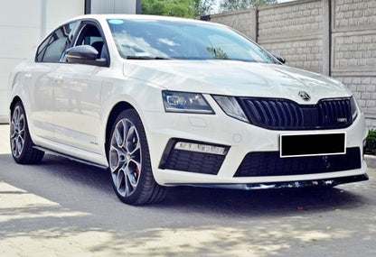 Front Lip DPT V-3 (2013-2017 RS, Gloss Black) for Skoda Octavia III A7 2013-2019 - image 2