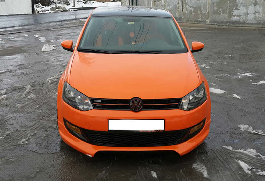Front Lip Spoiler DPT (2009-2013, Gloss Black) for Volkswagen Polo 2010-2017 - image 1