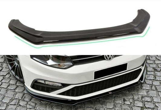 Front Lip Spoiler DPT (for GTI, 2014-2017, Gloss Black) for Volkswagen Polo 2010-2017 - image 1