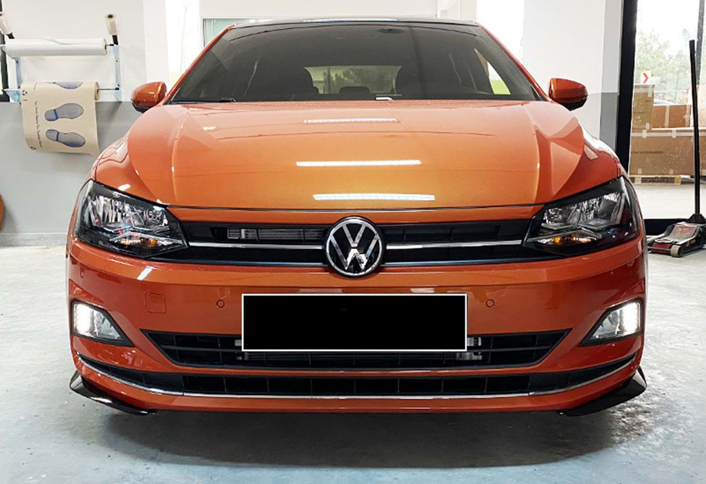 Front Lip DPT V-2 (Gloss Black) for Volkswagen Polo 2017- - image 2