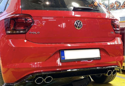 Rear Diffuser DPT V-1 (Gloss Black) for Volkswagen Polo 2017- - image 1