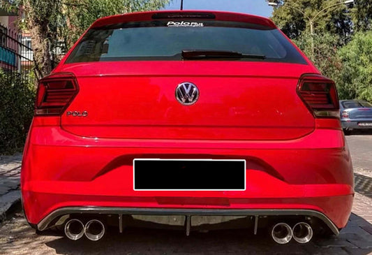 Rear Diffuser DPT V-2 (Gloss Black) for Volkswagen Polo 2017- - image 1