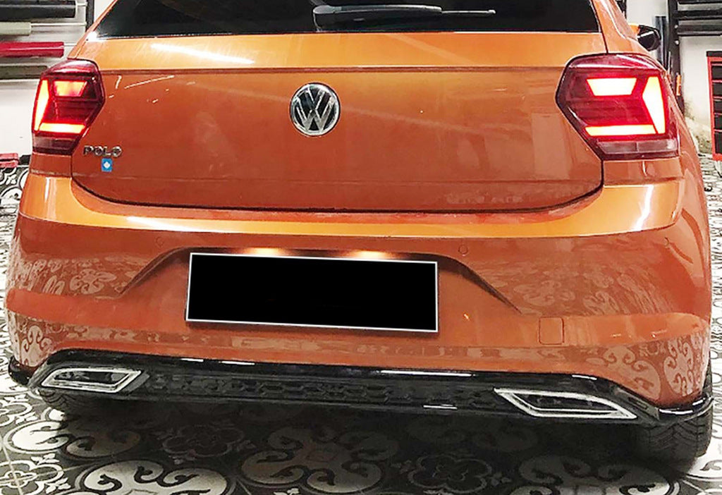 Rear Diffuser DPT V-3 (Gloss Black) for Volkswagen Polo 2017- - image 1