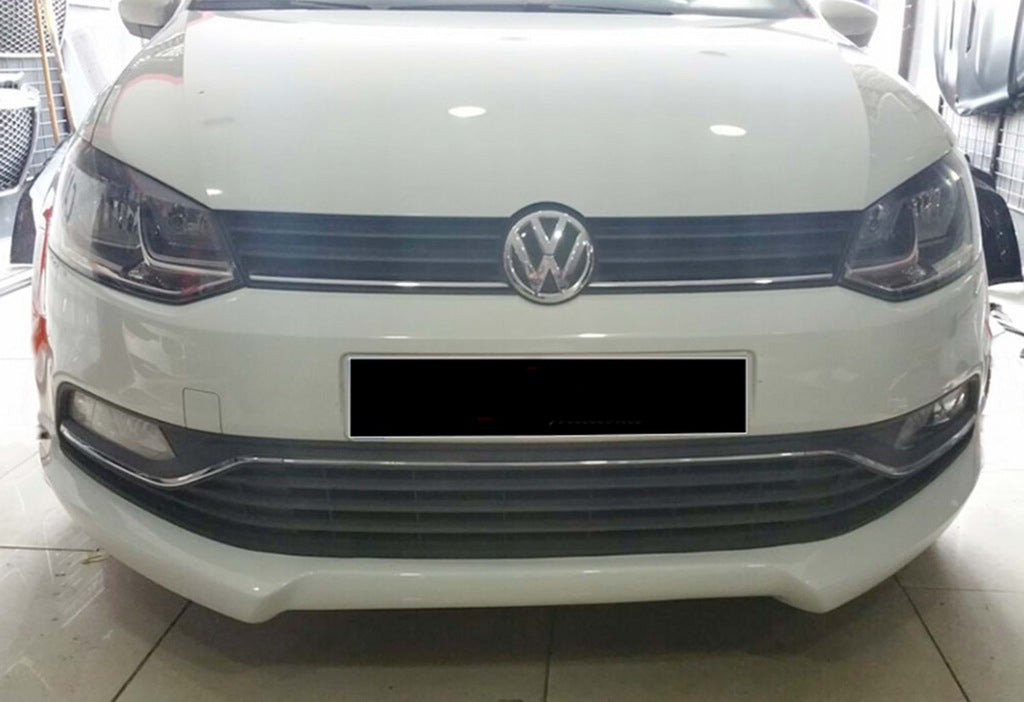 Front Lip DPT (2014-2017, Gloss Black) for Volkswagen Polo 2010-2017 - image 1