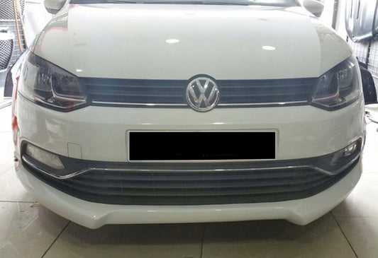 Front Lip DPT (2014-2017, Gloss Black) for Volkswagen Polo 2010-2017 - image 1