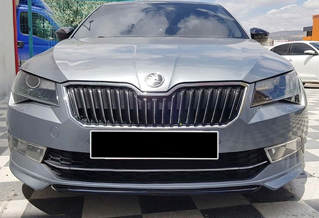 Front Lip DPT V-1 (2015-2020, Gloss Black) for Skoda Superb 2015-2024 - image 3