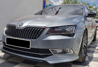 Front Lip DPT V-1 (2015-2020, Gloss Black) for Skoda Superb 2015-2024 - image 1