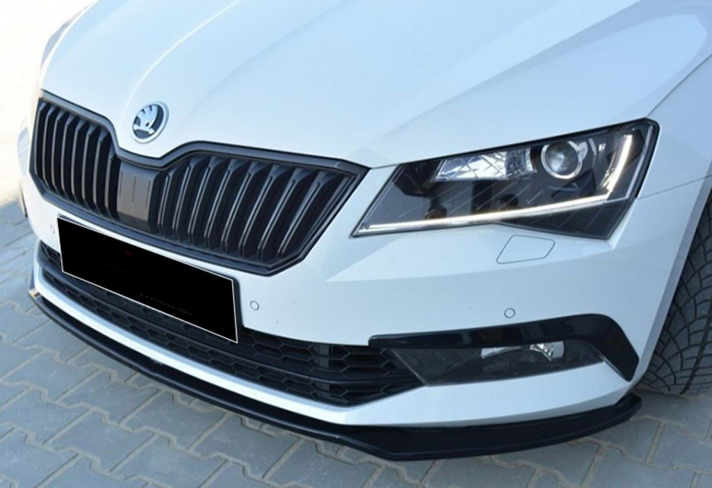 Front Lip DPT V-2 (2015-2020, Gloss Black) for Skoda Superb 2015-2024 - image 2