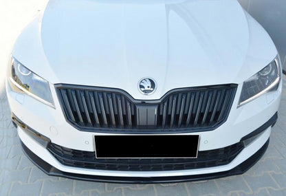 Front Lip DPT V-2 (2015-2020, Gloss Black) for Skoda Superb 2015-2024 - image 4