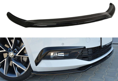 Front Lip DPT V-2 (2015-2020, Gloss Black) for Skoda Superb 2015-2024 - image 1