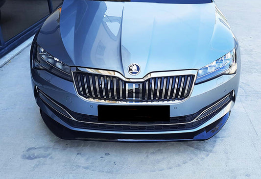 DPT V-3 front lip (2015-2020, gloss black) for Skoda Superb 2015-2024 - image 2