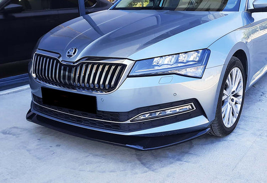 DPT V-3 front lip (2015-2020, gloss black) for Skoda Superb 2015-2024 - image 1