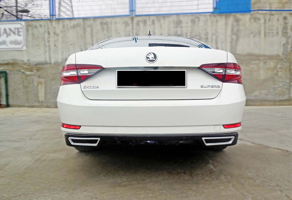 Rear Diffuser DPT V-2 (Gloss Black) for Skoda Superb 2015-2024 - image 1