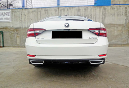 Rear Diffuser DPT V-2 (Gloss Black) for Skoda Superb 2015-2024 - image 1