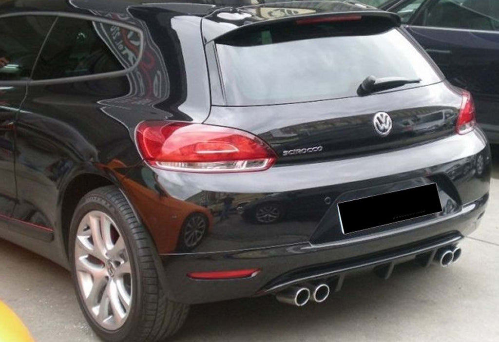 Rear Diffuser DPT V-2 (2008-2013, Gloss Black) for Volkswagen Scirocco 2008-2017 - image 1