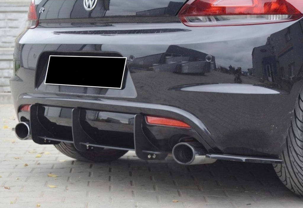 Rear Diffuser DPT V-4 (2008-2017, Gloss Black) for Volkswagen Scirocco 2008-2017 - image 3