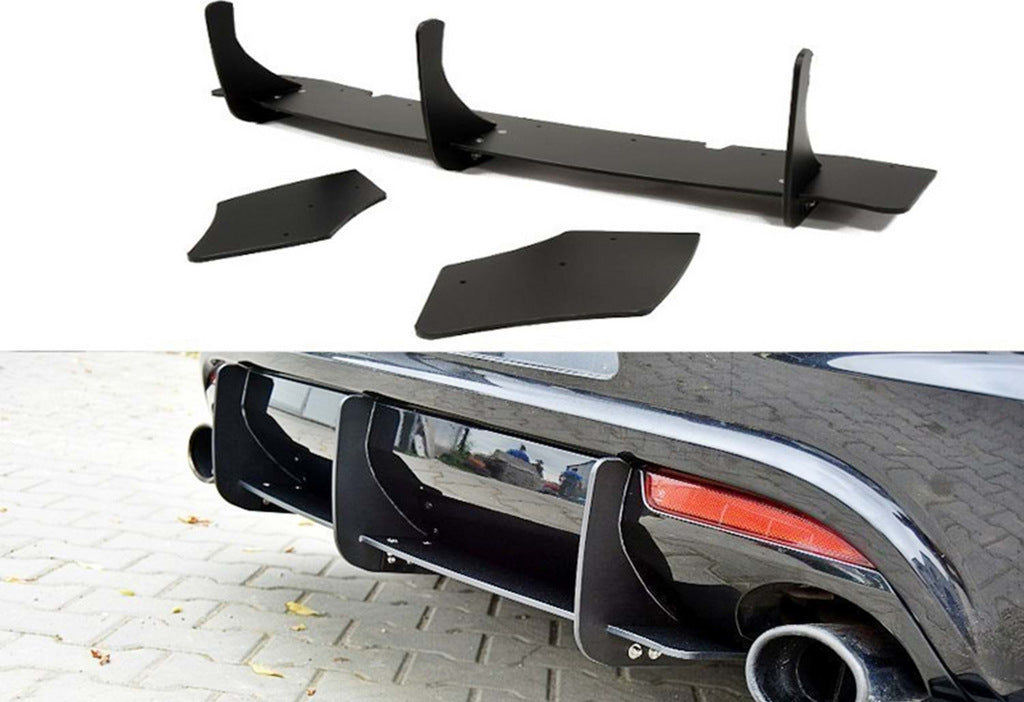 Rear Diffuser DPT V-4 (2008-2017, Gloss Black) for Volkswagen Scirocco 2008-2017 - image 1