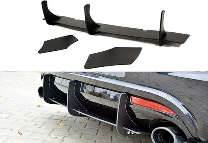 Rear Diffuser DPT V-4 (2008-2017, Gloss Black) for Volkswagen Scirocco 2008-2017 - image 1