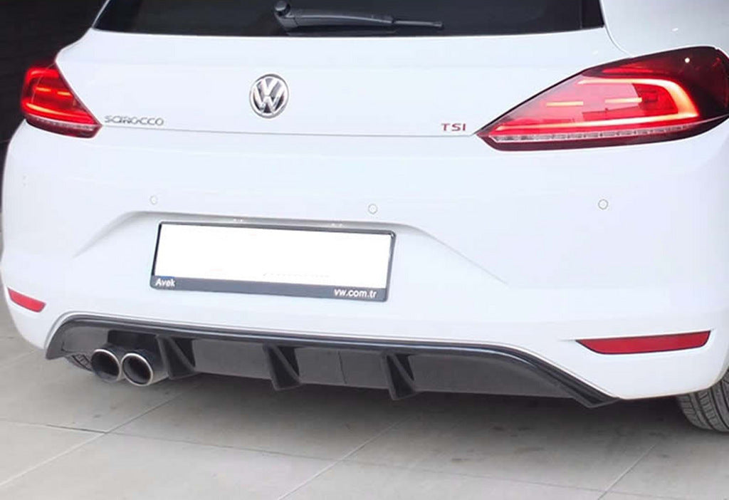 Rear Diffuser DPT V-5 (2014-2017, Gloss Black) for Volkswagen Scirocco 2008-2017 - image 1