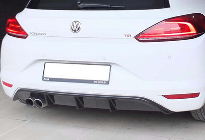 Rear Diffuser DPT V-5 (2014-2017, Gloss Black) for Volkswagen Scirocco 2008-2017 - image 1
