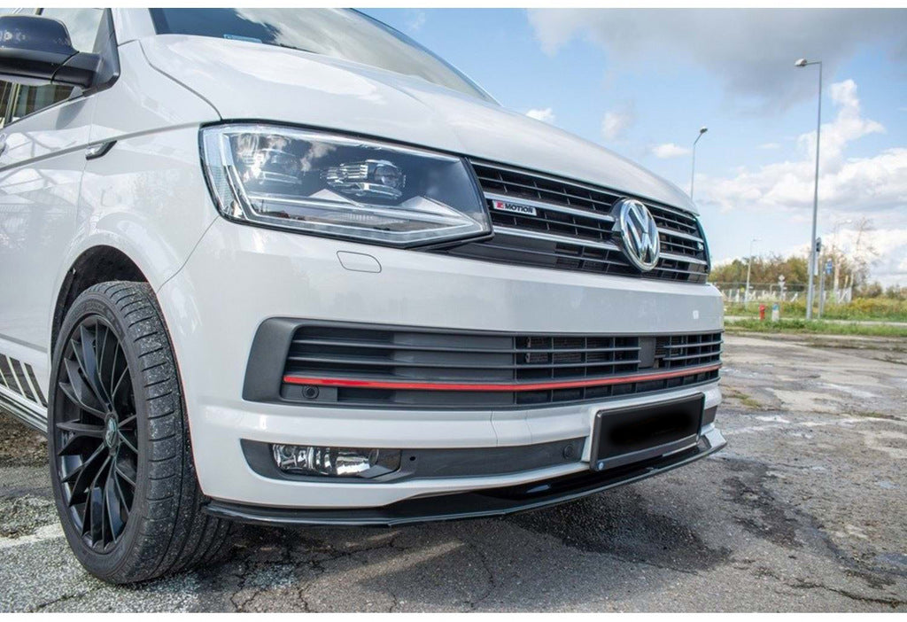 Front Lip Spoiler DPT (Gloss Black) for Volkswagen T6 2015-2024 - image 1
