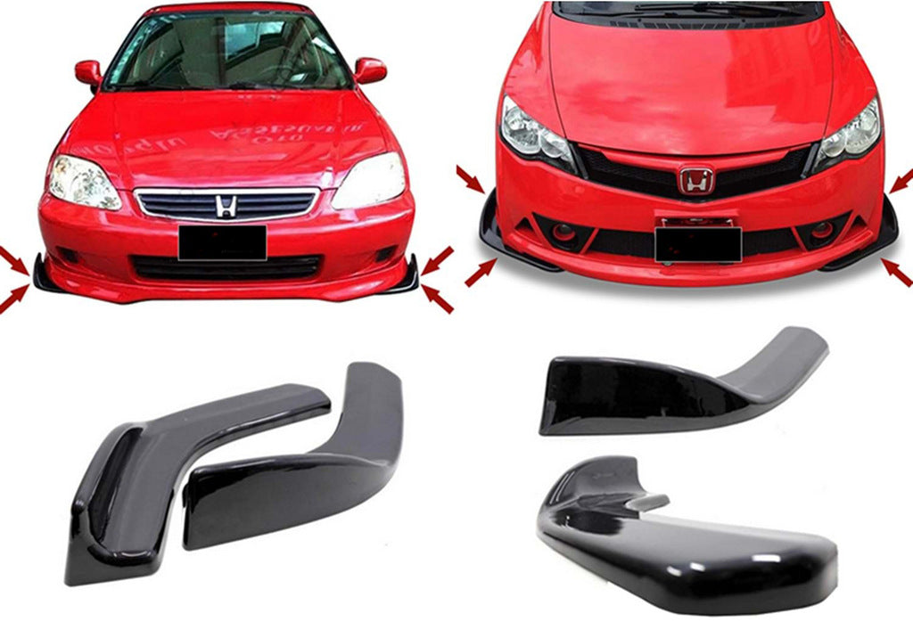 Universal Front Lip DPT V-1 (ABS) (2pcs) (Gloss Black) - image 1