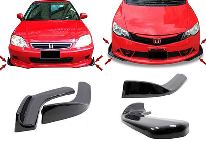 Universal Front Lip DPT V-1 (ABS) (2pcs) (Gloss Black) - image 1