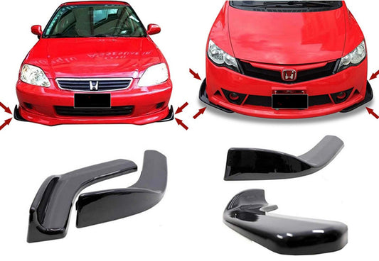 Universal Front Lip DPT V-1 (ABS) (2pcs) (Gloss Black) - image 1