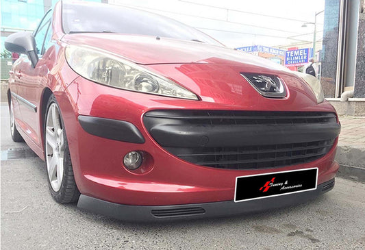 Universal Front Lip Spoiler DPT V-8 (ABS, Gloss Black) - image 1