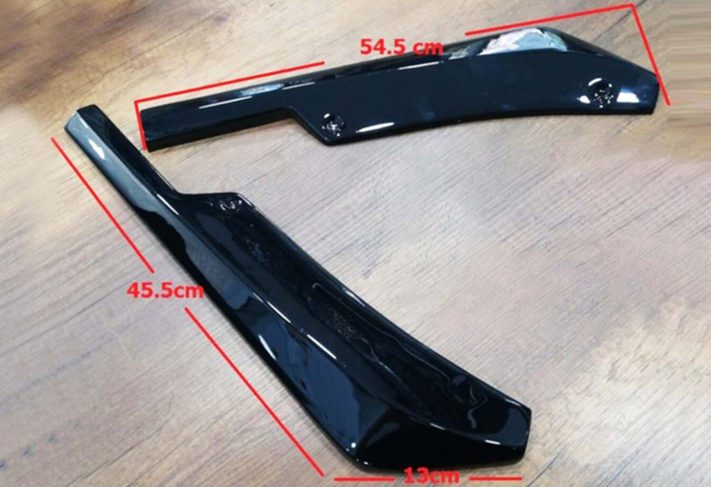 Universal Flap Rear Bumper Cover DPT (ABS) (2pcs) (Gloss Black) - image 5