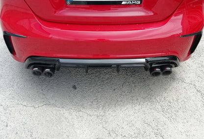 Rear Diffuser DPT (2012-2015, for Brabus, Gloss Black) for Mercedes A-сlass W176 2012-2018 - image 1