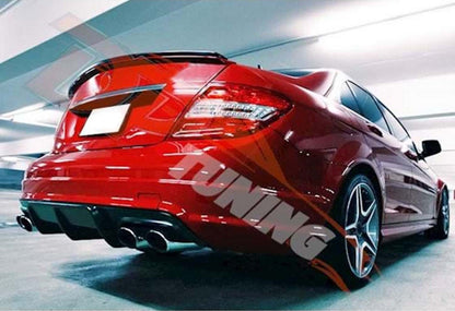 Rear Diffuser DPT (2007-2011, for AMG SD, Gloss Black) for Mercedes C-class W204 2007-2015 - image 2