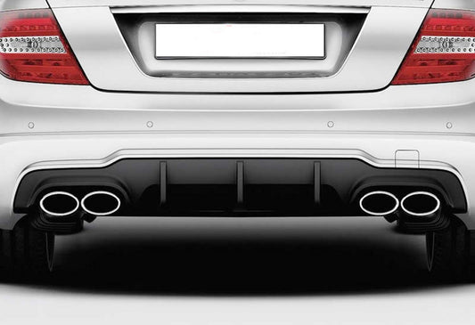 DPT rear diffuser (2011-2014, for AMG SD, gloss black) for Mercedes C-class W204 2007-2015 - image 1