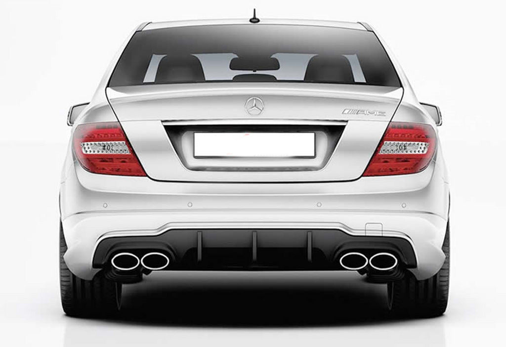 Rear Diffuser DPT (2011-2014, for AMG SD, Gloss Black) for Mercedes C-class W204 2007-2015 - image 3