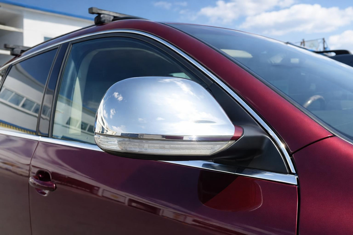 Mirror Covers 2007-2010 (2 pcs, Stainless Steel) for Volkswagen Touareg 2002-2010 - image 1