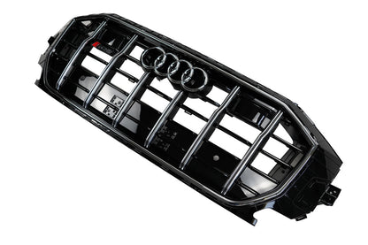 SQ-Style Front Grille (2018-2023, Black with Chrome) for Audi Q8 2018- - image 19