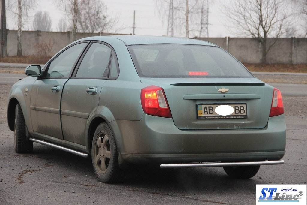 Back protection AK002 (42mm, stainless.) for Chevrolet Lacetti - Reelken Auto