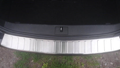 Cover on the rear bumper Carmos (HB) (stainless steel) for Opel Astra J 2009-2015 - Reelken Auto