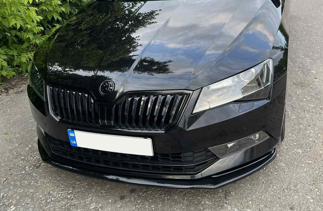 Front Lip DPT V-2 (2015-2020, Gloss Black) for Skoda Superb 2015-2024 - image 14