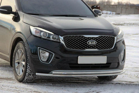 Front protection ST014 60 / 42mm (stainless steel) for Kia Sorento III UM 2014-2020 - Reelken Auto