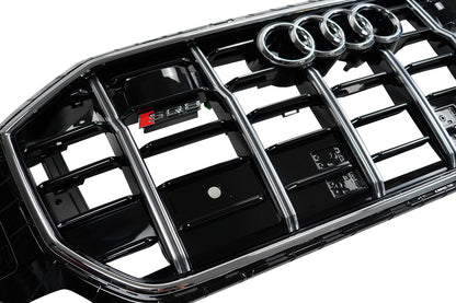 SQ-Style Front Grille (2018-2023, Black with Chrome) for Audi Q8 2018- - image 20