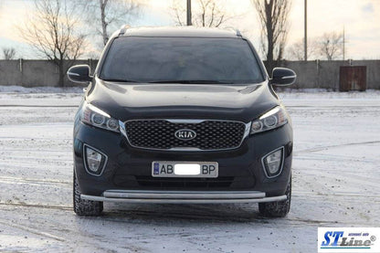 Front protection ST014 60 / 42mm (stainless steel) for Kia Sorento III UM 2014-2020 - Reelken Auto