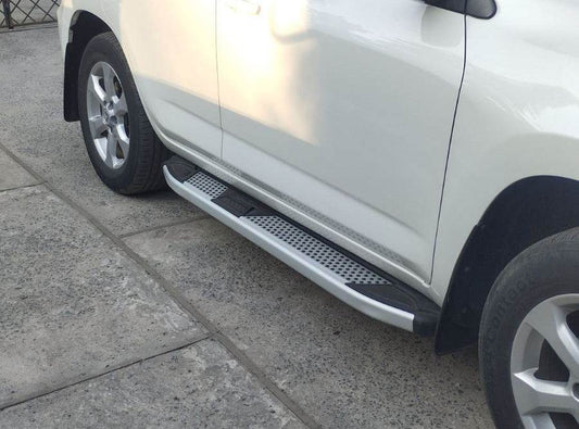 Lateral platforms Mevsim Gray (2 pieces, aluminum) for Toyota Rav 4 2006-2013 - Reelken Auto